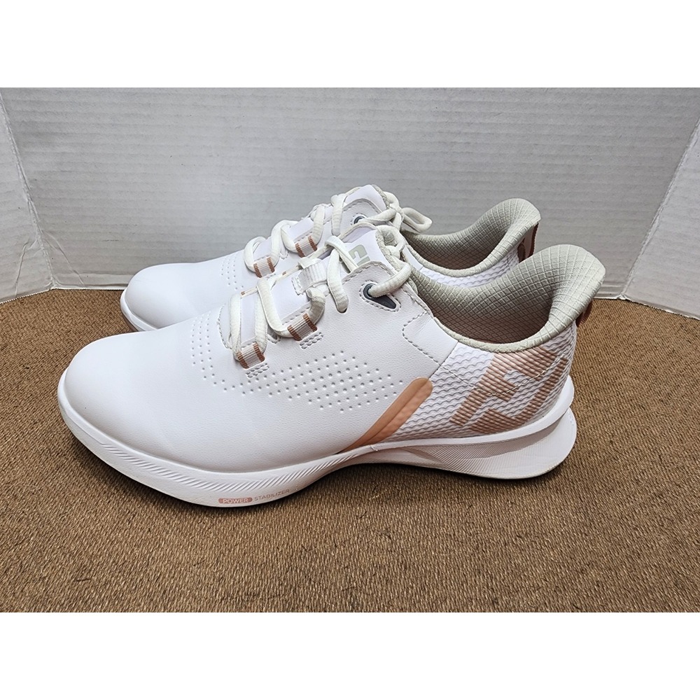 FootJoy FJ Fuel Spikeless Golf Shoes Womens US 6.5 White Pink Lace Up 92378 EUC